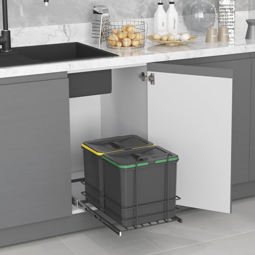 钢垃圾桶 - 8133723 - Emuca SA - 塑料 / 室内 / 垃圾分类