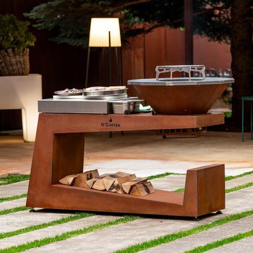 户外厨房 - Bonfire Luxe - D' Corten - 现代风格 / 山毛榉木 / 耐候钢