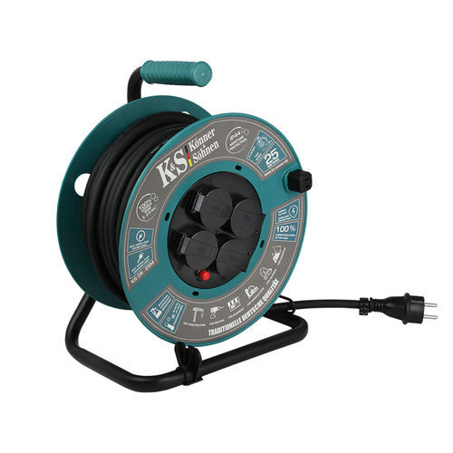 四插座电缆盘 - KS CR-25M - DIMAX International GmbH - 手动 / IP44 / 3G 1.5 mm