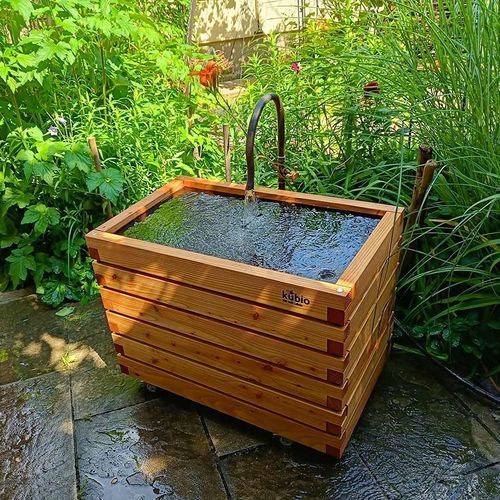 落叶松木花园水池 - Gartenfrosch GmbH - 正方形 / 长方形