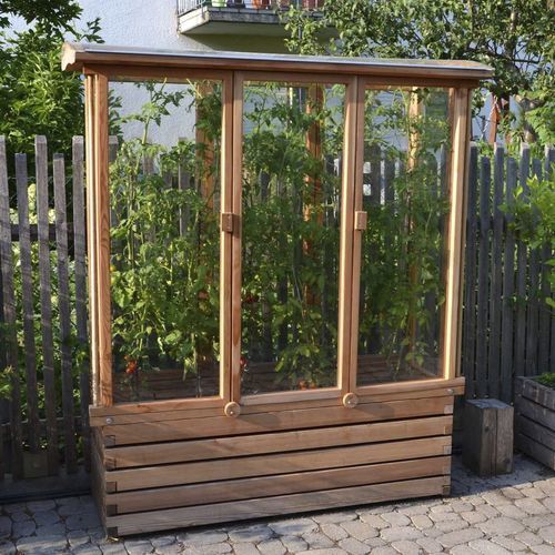 花园温室 - Gartenfrosch GmbH - 尖顶 / 落叶松木 / 番茄