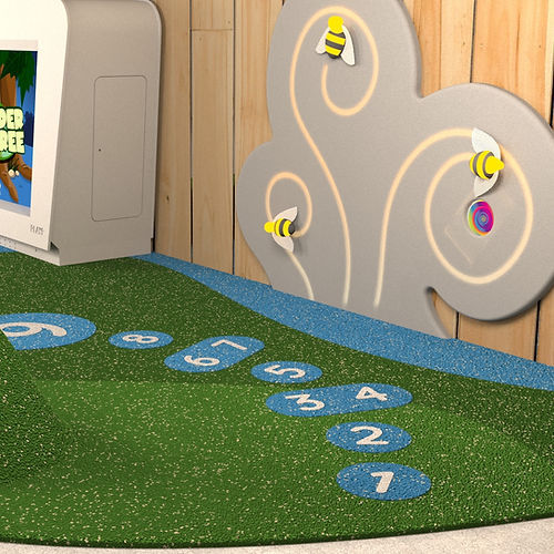 带触摸屏儿童游戏板 - BEE SWIRL  - Play 9 Studios - 胶合板 / 坚硬表面 / 数字