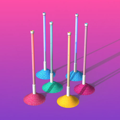 游乐障碍训练器材 - TWINKLE POLES™    - Play 9 Studios - 回旋 / 钢 / 聚碳酸酯