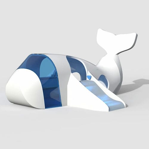 交互滑梯 - CHAMELEON WHALE   - Play 9 Studios - 直线型 / 游乐场 / 集成LED