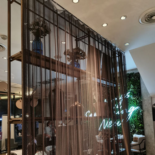 金属丝网窗帘 - QKMCD-18 - HEBEI JOINWIN ARCHITECTURAL DESIGN CO.,LTD - 单色 / 铝制 / 铜