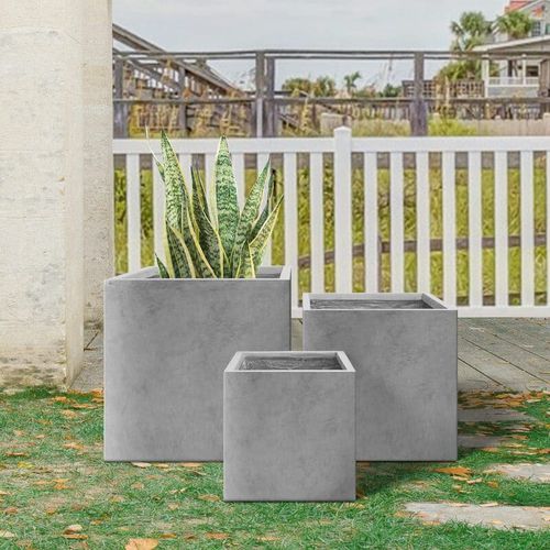 玻璃纤维花坛 - RF-2001 - Guangdong Ronglin New Material technology .Co.,Ltd - 混凝土 / 正方形 / 定制