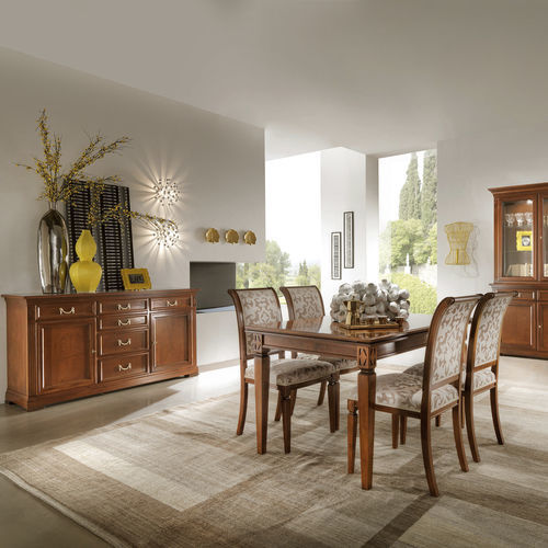 执政内阁时代式餐边柜 - 7370 VILLA BORGHESE - Bordini arredamenti - 木制贴皮 / 樱桃木 / 带抽屉