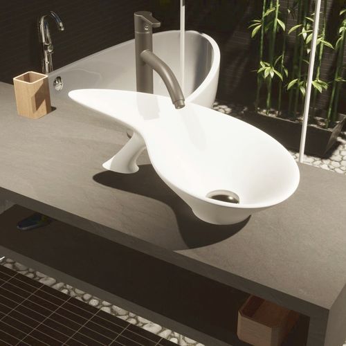台上盆 - IZAR  - GUCH DESIGN - 坚硬表面 / 豪华 / 手工制作