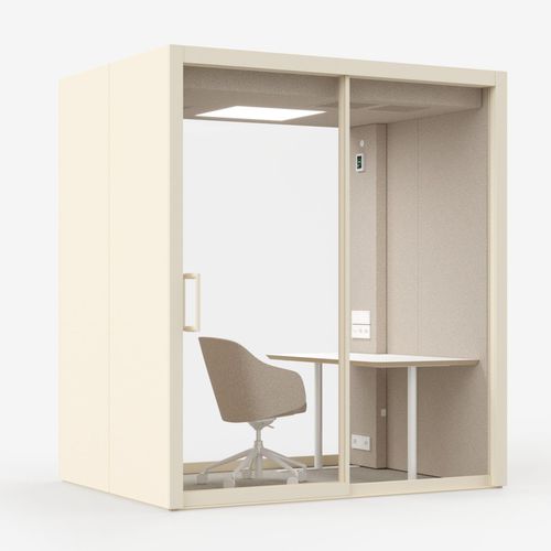 内置照明办公桌POD - VETROSPACE S+ - VETROSPACE - 声学 / 模块化 / 定制