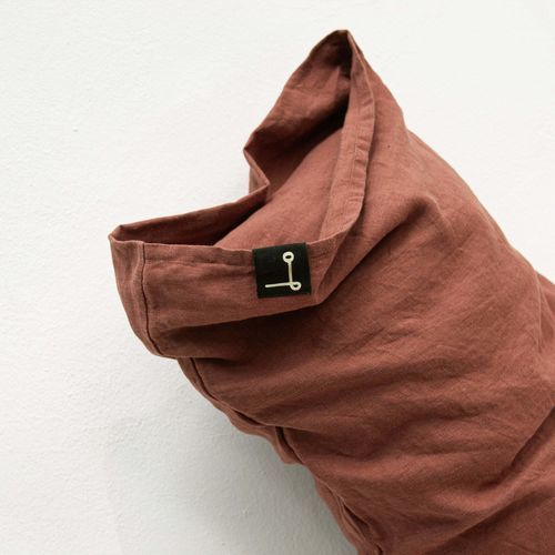 亚麻枕套 - TERRACOTTA - dELENZO LINEN FROM EUROPE S.L