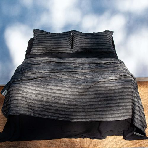 亚麻床上用品套件 - GRAY - dELENZO LINEN FROM EUROPE S.L