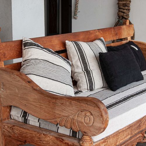 沙发垫子 - MENORCA - dELENZO LINEN FROM EUROPE S.L - 正方形 / 条纹 / 家用
