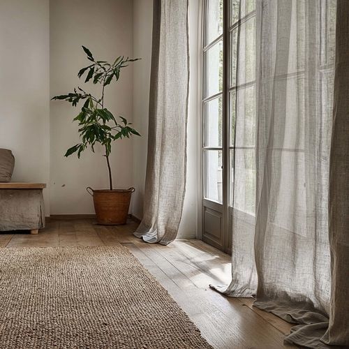 折叠式窗帘 - NEUTRAL PEGGY - dELENZO LINEN FROM EUROPE S.L - 立式 / 单色 / 可定制