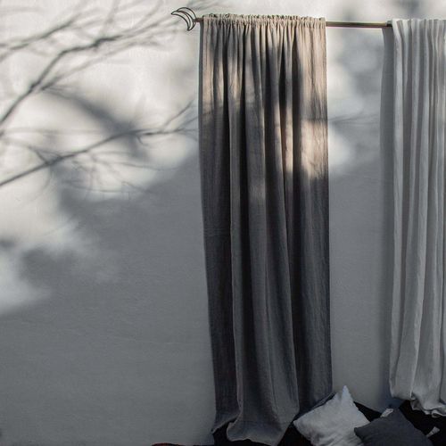 折叠式窗帘 - MARRAKECH - dELENZO LINEN FROM EUROPE S.L - 立式 / 单色 / 亚麻