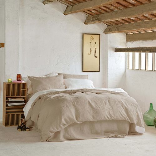 亚麻被套 - WHITE &amp; NATURAL - dELENZO LINEN FROM EUROPE S.L - 单色