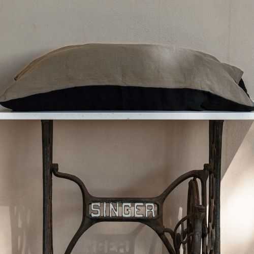 亚麻枕套 - BLACK&amp;NATURAL - dELENZO LINEN FROM EUROPE S.L