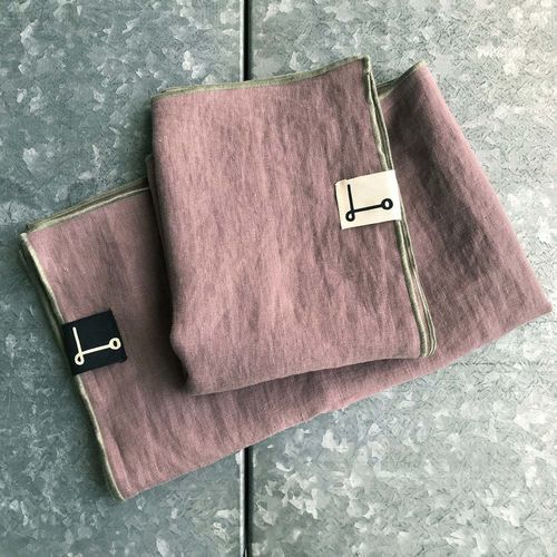 亚麻枕套 - AUBERGINE - dELENZO LINEN FROM EUROPE S.L