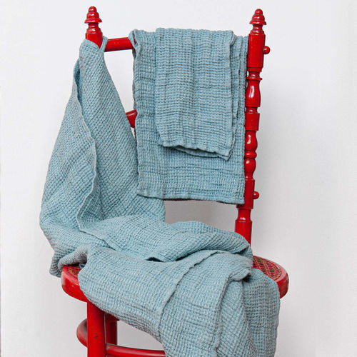 亚麻浴巾 - BLUE WAFFLE TOWEL - dELENZO LINEN FROM EUROPE S.L - 商用 / 可定制