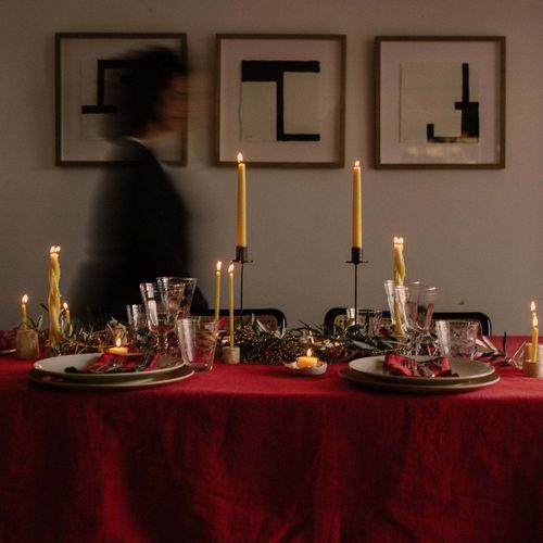 亚麻桌布 - RED TABLECLOTH - dELENZO LINEN FROM EUROPE S.L - 餐厅 / 酒店 / 大型活动