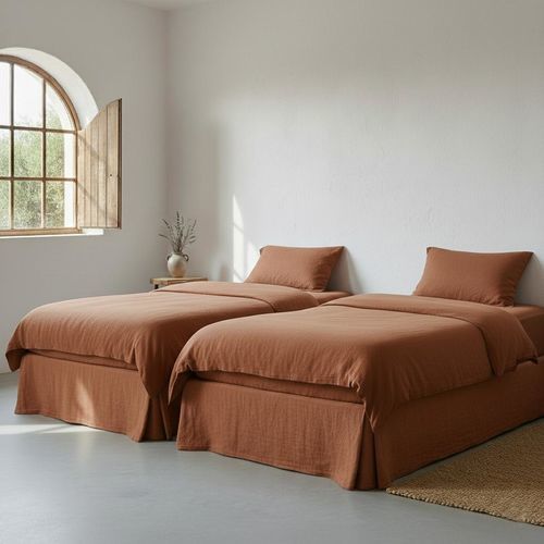 亚麻床上用品套件 - TERRACOTTA - dELENZO LINEN FROM EUROPE S.L