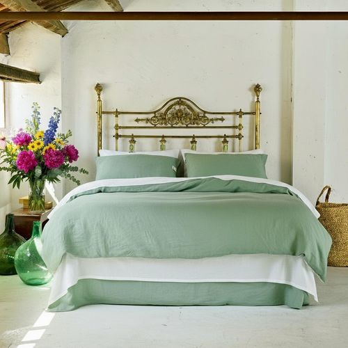 亚麻床上用品套件 - COMPLETE SET JADE - dELENZO LINEN FROM EUROPE S.L