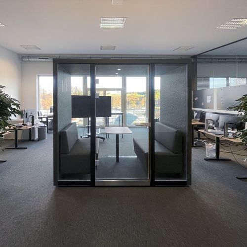声学办公桌POD - 2A - Dancoo Acoustic Pods Manufacturing Co.,Ltd. - 人体工学 / 玻璃门 / USB
