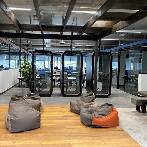 声学办公桌POD - V - Dancoo Acoustic Pods Manufacturing Co.,Ltd. - 人体工学 / USB / 带LED照明设备