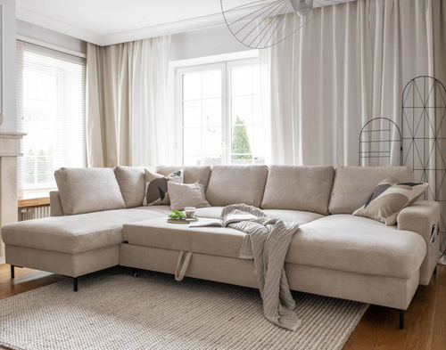 转角沙发 - LILLY : 1074BEI - Best Mobilier - 床 / 现代风格 / 丝绒
