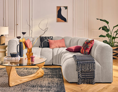 组合沙发 - DEBBIE: 2953BEI - Best Mobilier - 现代风格 / 布料 / 带扶手