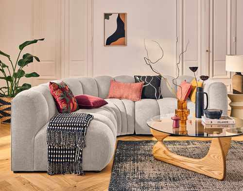 组合沙发 - DEBBIE: 2954BEI - Best Mobilier - 现代风格 / 布料 / 带扶手