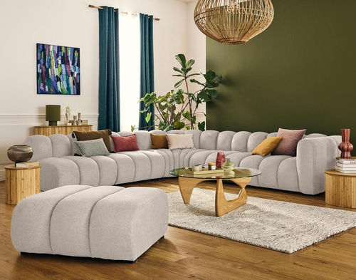 组合沙发 - DEBBIE: 2956BEI - Best Mobilier - 现代风格 / 布料 / 带扶手