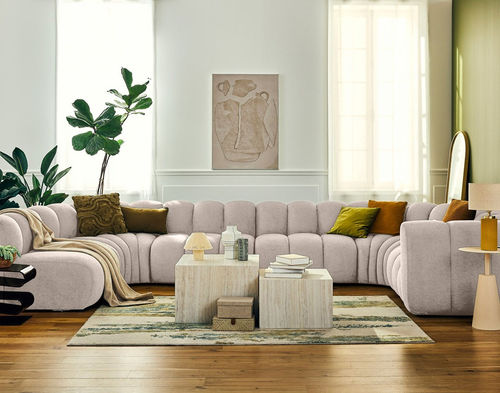 组合沙发 - DEBBIE: 2958BEI - Best Mobilier - 现代风格 / 布料 / 带扶手