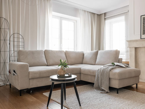 转角沙发 - LILLY : 1071BEI - Best Mobilier - 床 / 现代风格 / 丝绒