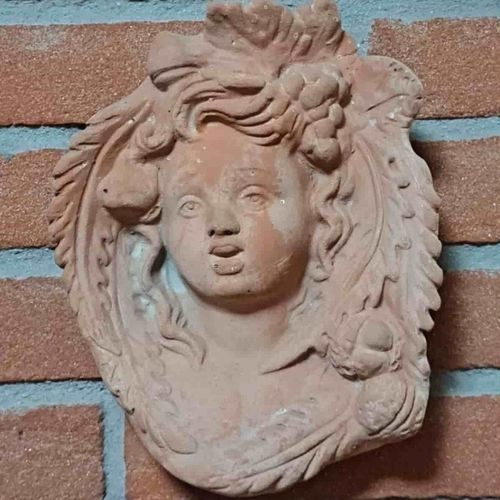 赤陶雕塑 - Maschera Autunno - cestenoli srl - 户外 / 手工 / 意大利制造