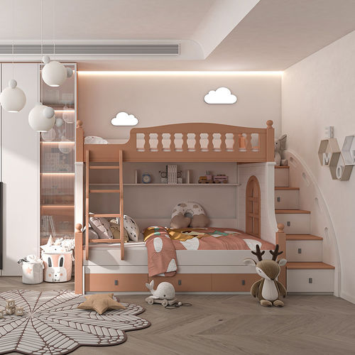 白色儿童房 - DFD-BBW-05 - Dief Flooring - 橙色 / 个性化颜色 / 木质
