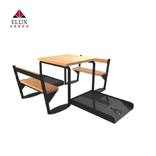 残障人士用野餐桌 - Tavolo disabili 455H - Elux srl - 现代风格 / 松木 / 绿柄桑木