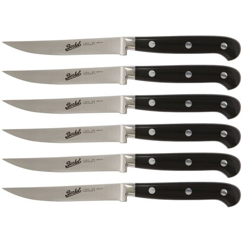 带树脂手柄牛排刀 - ADHOC SET OF 6 PLAIN - Berkel - 不锈钢刀片