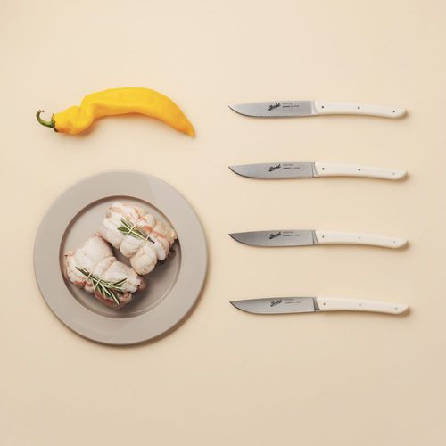 塑料柄牛排刀 - COLOR SET OF 4 CREAM - Berkel - 不锈钢刀片