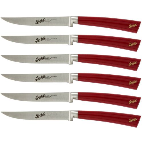 带树脂手柄牛排刀 - ELEGANCE SET OF 6 RED - Berkel - 不锈钢刀片