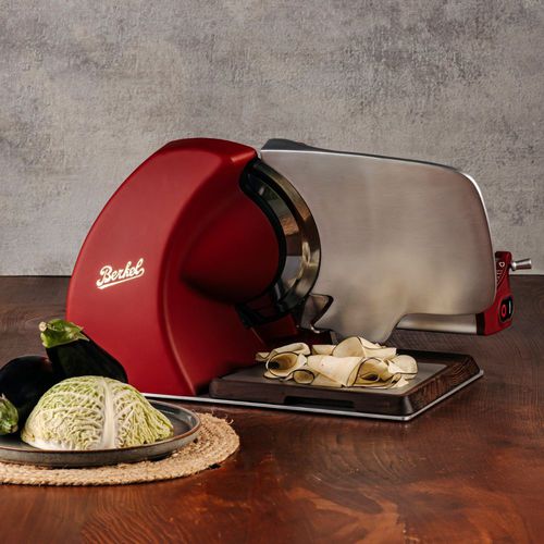 面包切片机 - HOME LINE 250 PLUS MATTE RED - Berkel - 奶酪 / 水果 / 蔬菜