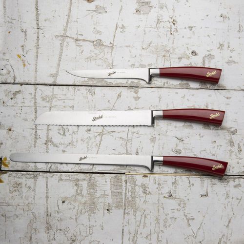 带树脂手柄厨房刀 - ELEGANCE SET OF 3 RED - Berkel - 不锈钢刀片