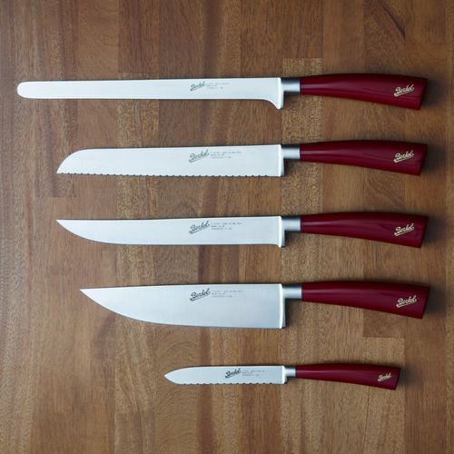 带树脂手柄厨房刀 - ELEGANCE OF 5 RED - Berkel - 不锈钢刀片