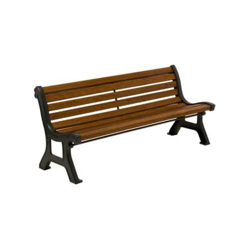 现代风格公共长椅 - BENCHES ROMA - EUROCOM SRL - 金属 / 木质 / 带椅背