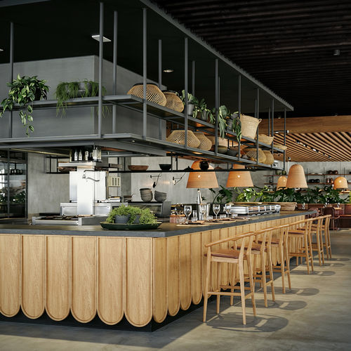 木制装饰面板 - DECOR DE BAR - WALLWOOD COURBE - Studio Gazelles - 室内装潢 / 光滑 / 哑光