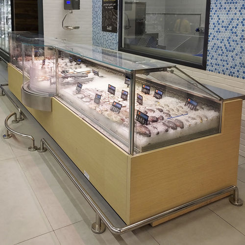 柜台冷藏展示柜 - BISTROT  - Eurocryor - 海产店 / 金属 / 带门