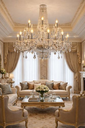 现代风格枝形吊灯 - 164 - CRISTALUX LIGHTING DESIGN - 不锈钢 / 水晶 / 商用