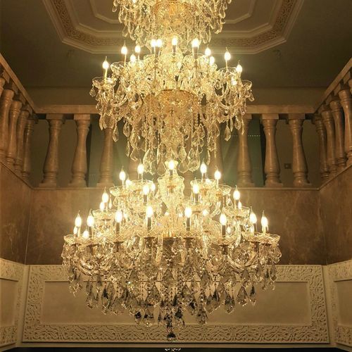 巴洛克风格枝形吊灯 - 77 series - CRISTALUX LIGHTING DESIGN - 不锈钢 / 水晶 / 商用