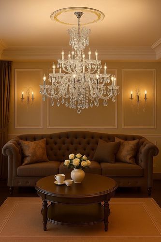 巴洛克风格枝形吊灯 - 77 series - CRISTALUX LIGHTING DESIGN - 不锈钢 / 水晶 / 商用