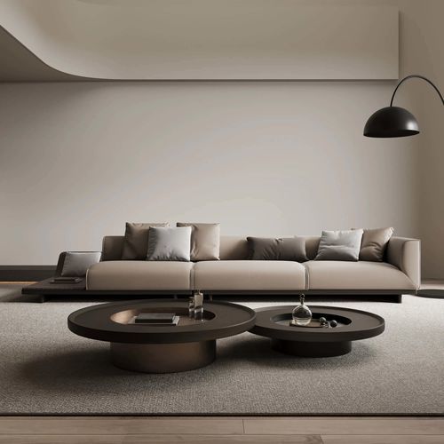 现代风格茶几 - CONCENTRIC  - DASH CASA GROUP CO.LTD - 金属 / 钛 / 磨砂金属