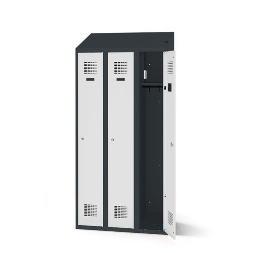 粉末涂层钢更衣室储物柜 - 1180-030100-0901112_V.437 - Lockeel - 商用 / 用于运动设施 / 带手机和平板充电器
